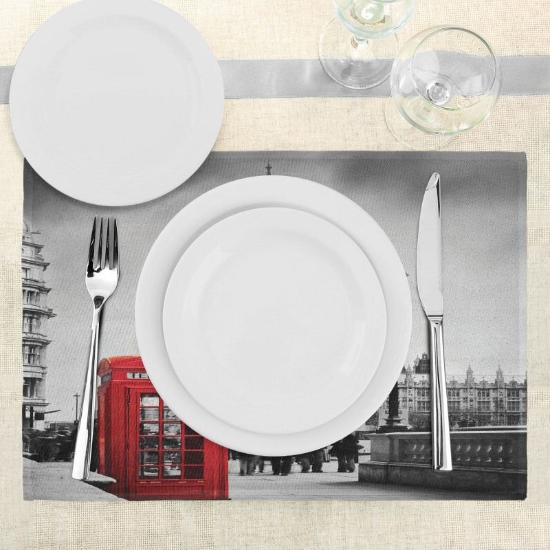 Telephone Booth Big Ben Place Mats