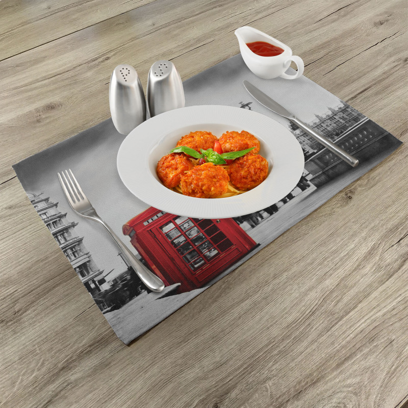 Telephone Booth Big Ben Place Mats