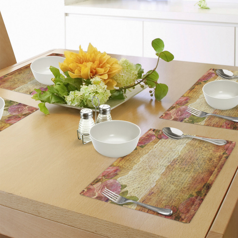 Floral Retro Nostalgic Place Mats