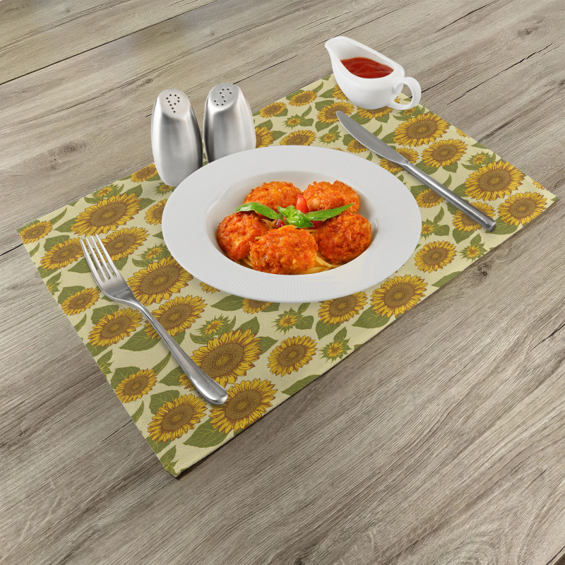 Funky Style Sunflower Place Mats