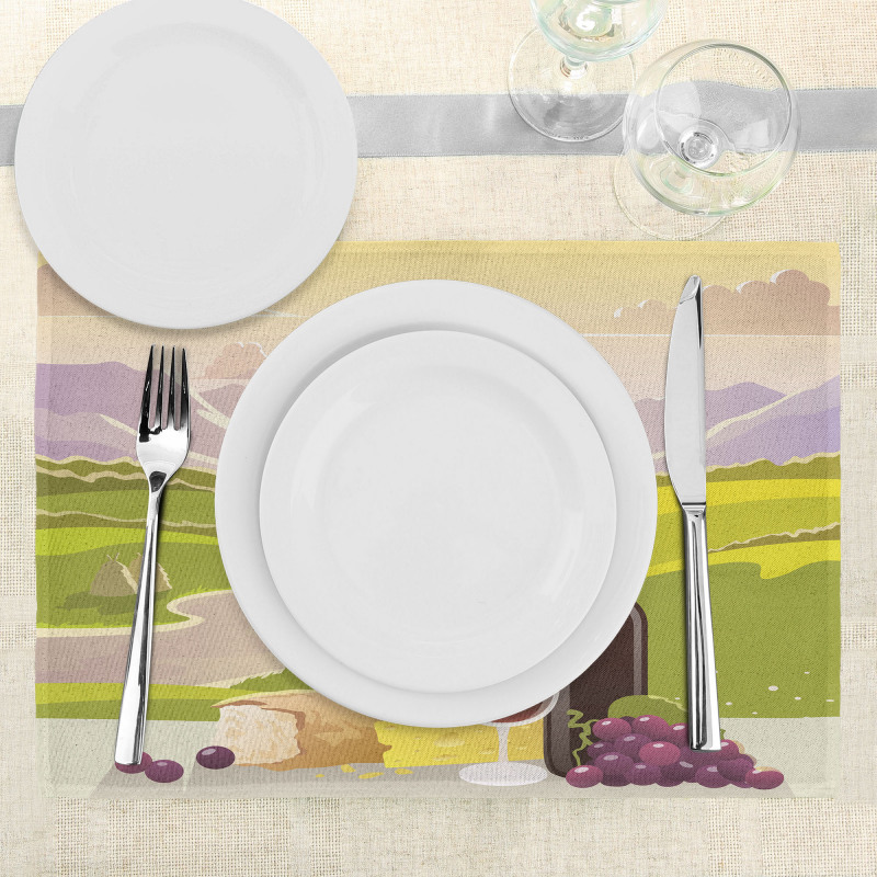 French Countryside Scene Place Mats