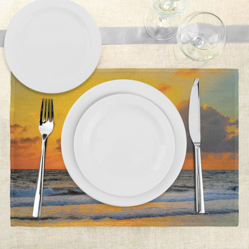 Sunset Beach in Brazil City Place Mats