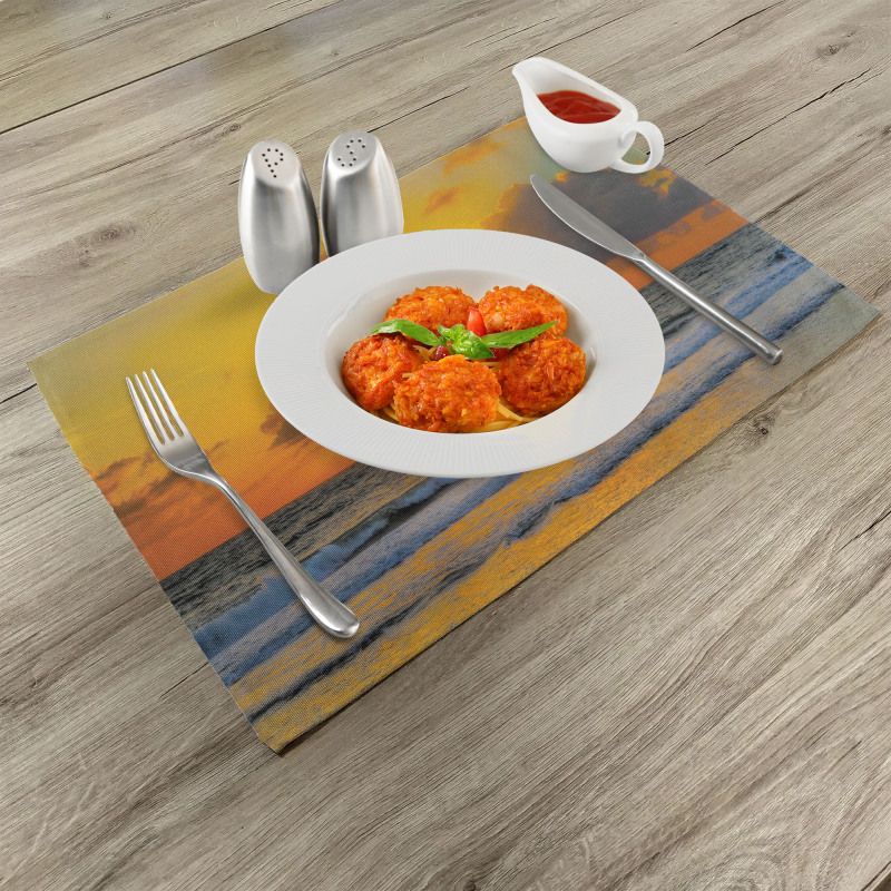 Sunset Beach in Brazil City Place Mats