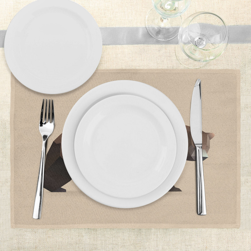 Modern Geometric Bear Art Place Mats