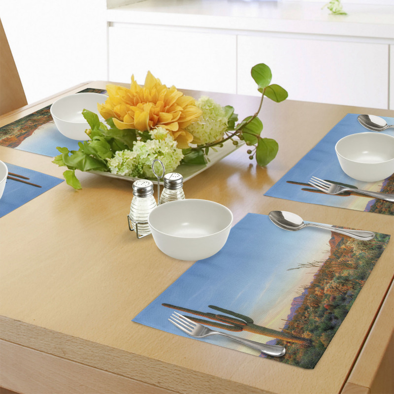 Sun in Desert Cactus Place Mats