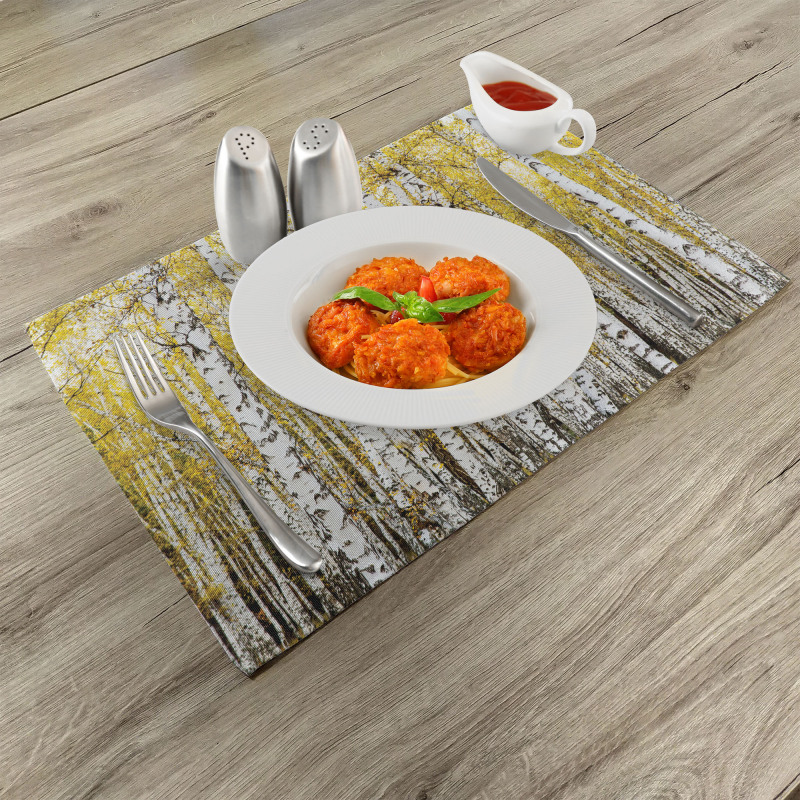 Forest Golden Leaves Place Mats