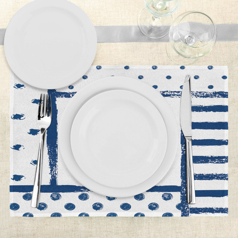 Grunge Boat Navy Theme Place Mats