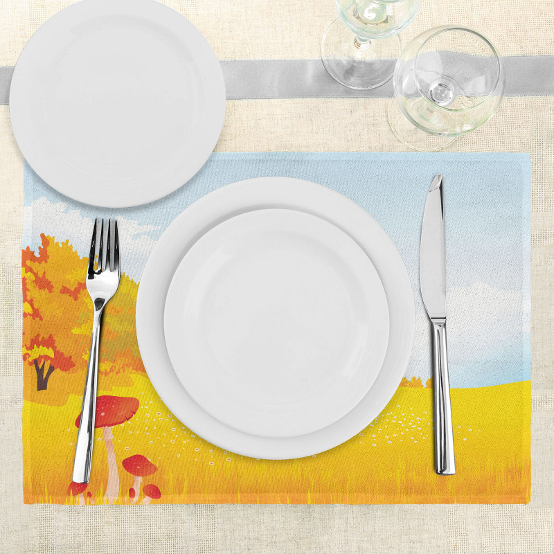 Fall Landscape Meadow Place Mats