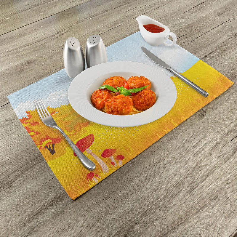 Fall Landscape Meadow Place Mats