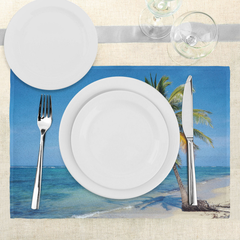 Image of a Single Palm Tree Place Mats