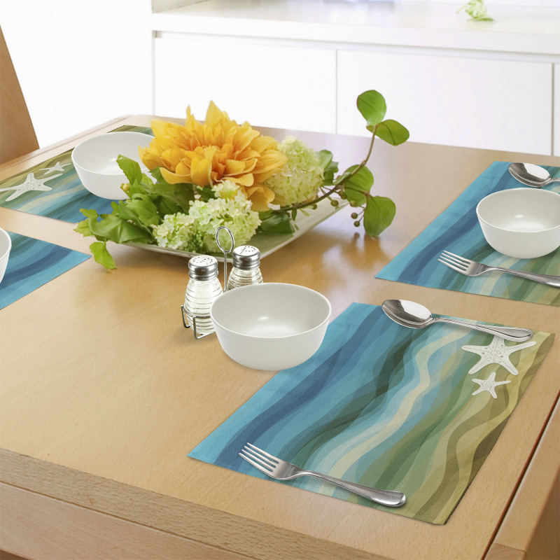 Modern Waves Starfish Place Mats