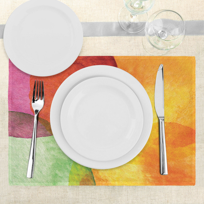 Watercolor Modern Art Place Mats