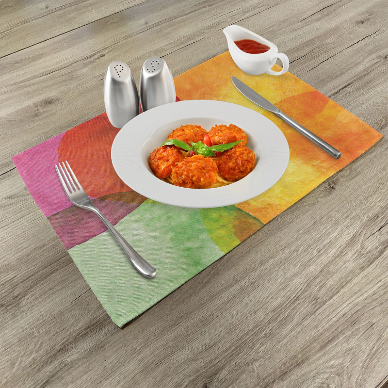 Watercolor Modern Art Place Mats