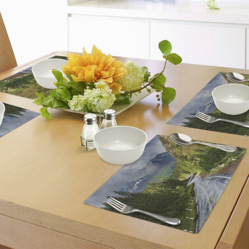 Mountain Landscape Road Place Mats