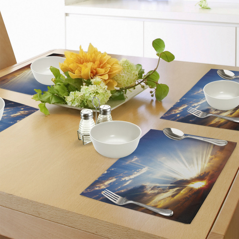 Sunbeams in Sky Scenery Place Mats