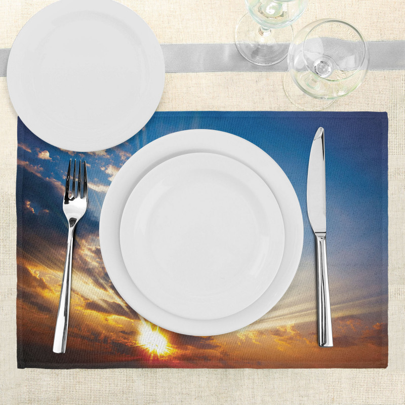 Sunbeams in Sky Scenery Place Mats