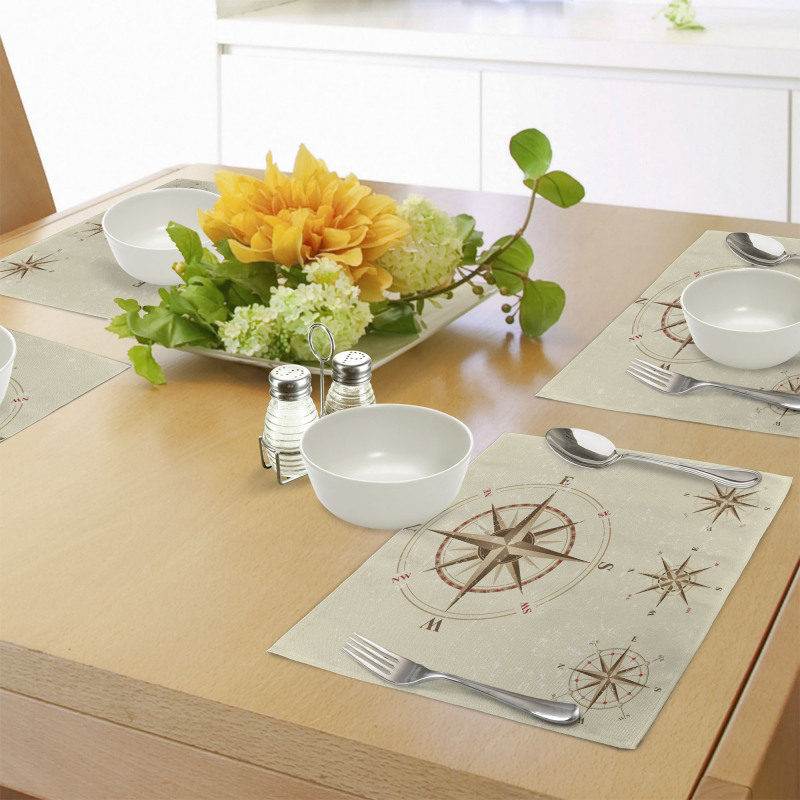 Compass Nautical Retro Place Mats