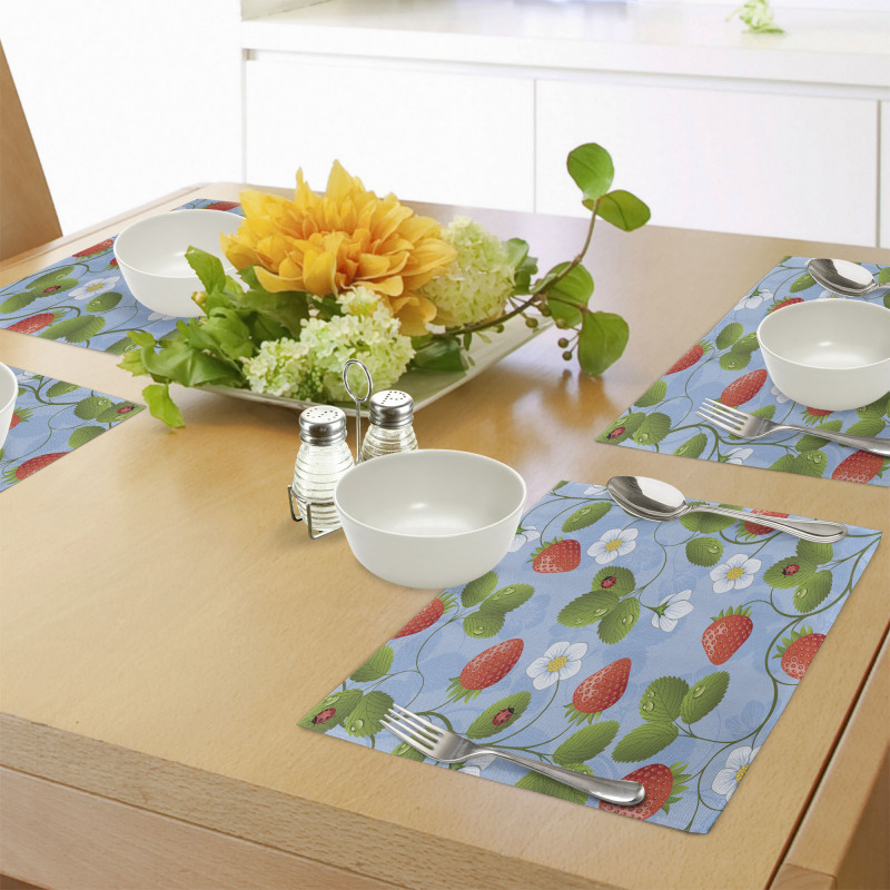 Strawberry Daisy Retro Place Mats