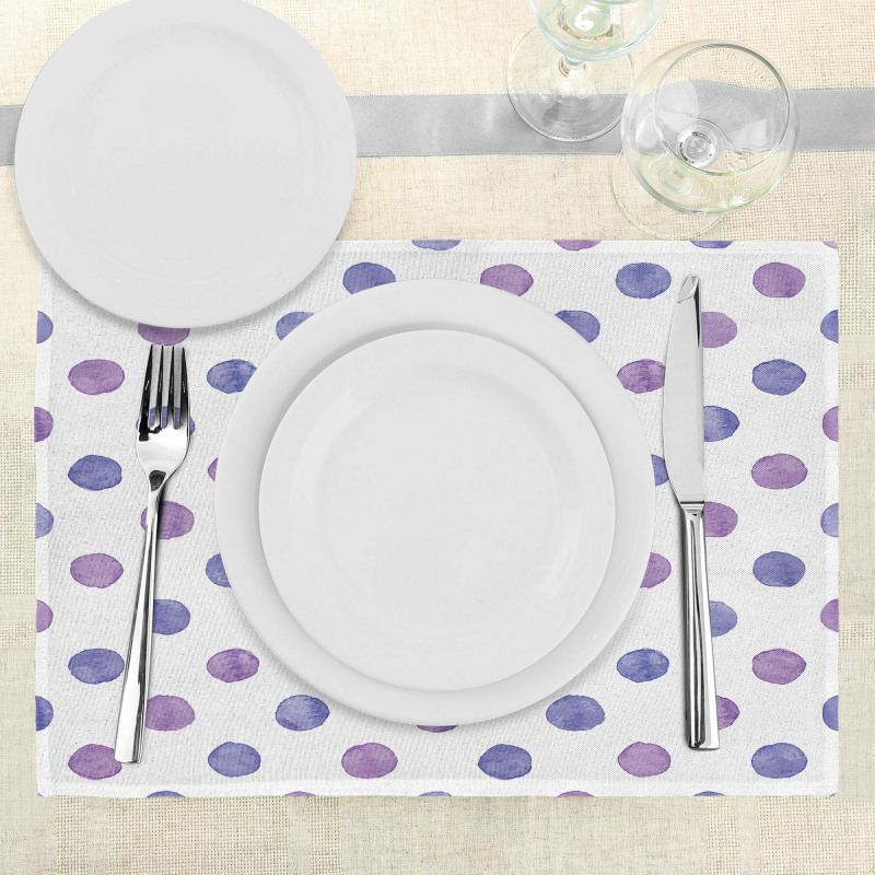 Watercolor Polka Dots Place Mats