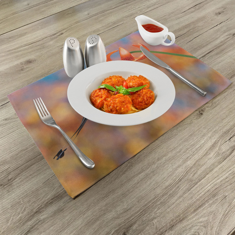 Racket Tail Lily Nectar Place Mats