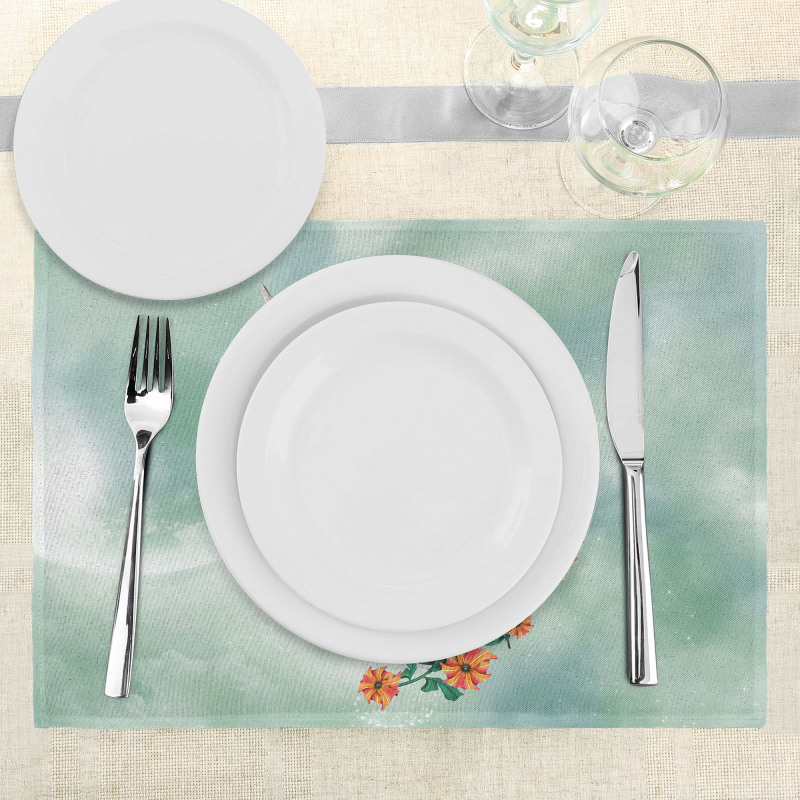 Bird with Flower Branch Place Mats