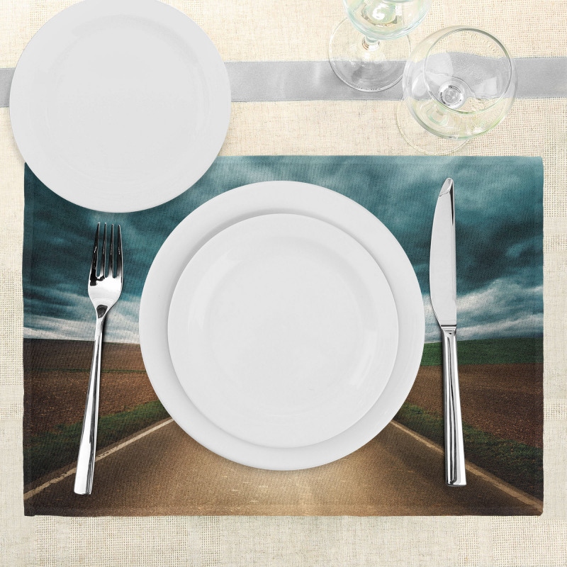 Roads Travel Clouds Place Mats