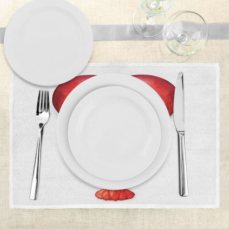 Seafood Lobster Heart Place Mats