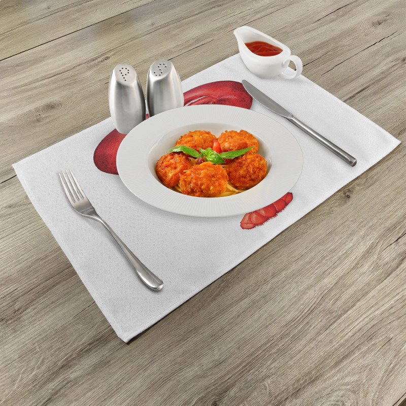 Seafood Lobster Heart Place Mats