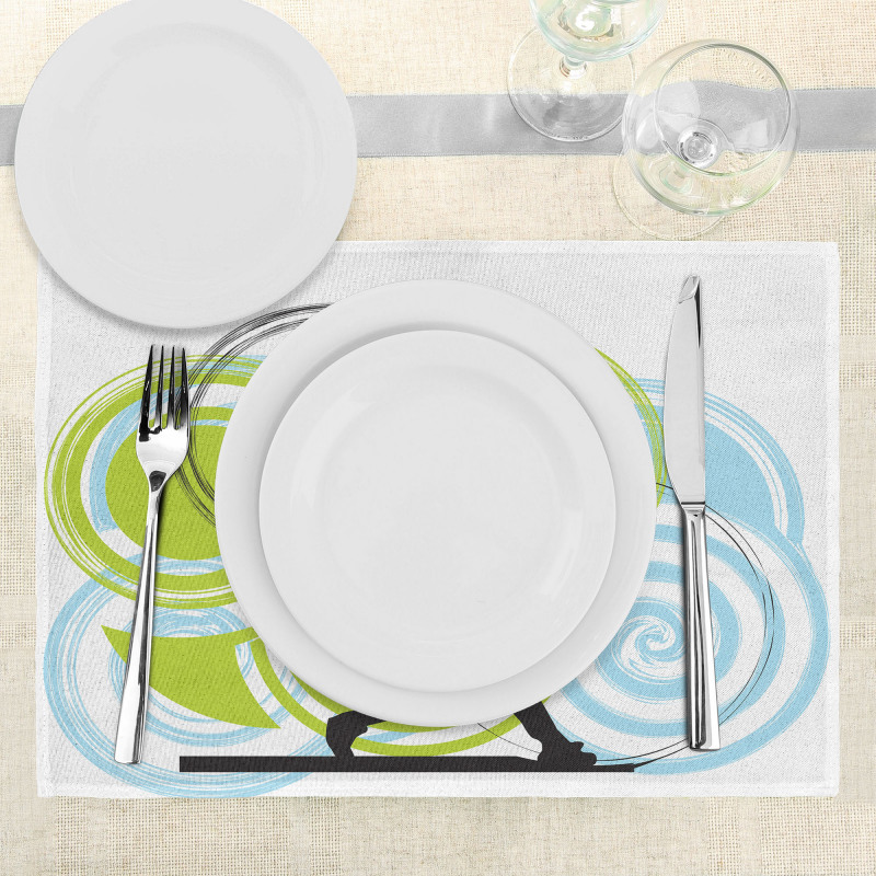 Baseball Player Circles Place Mats