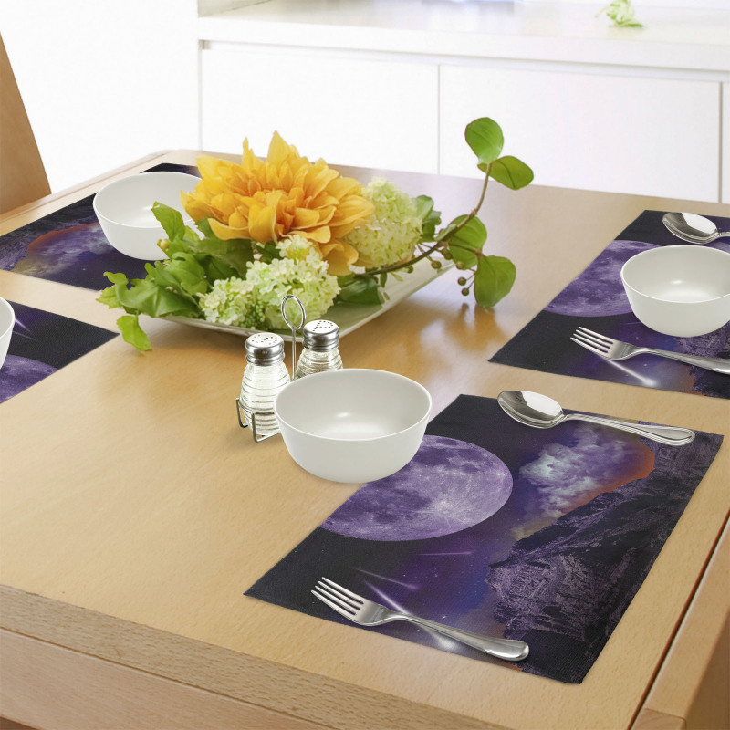 Moon and Asteroids Place Mats