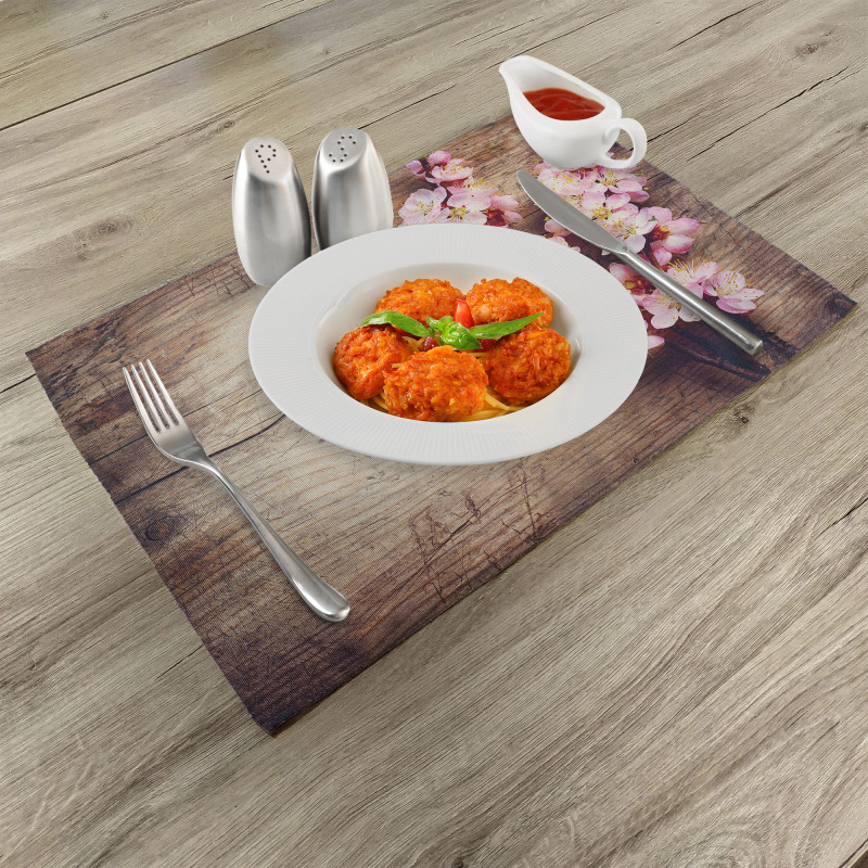 Spring Blossom on Wood Place Mats