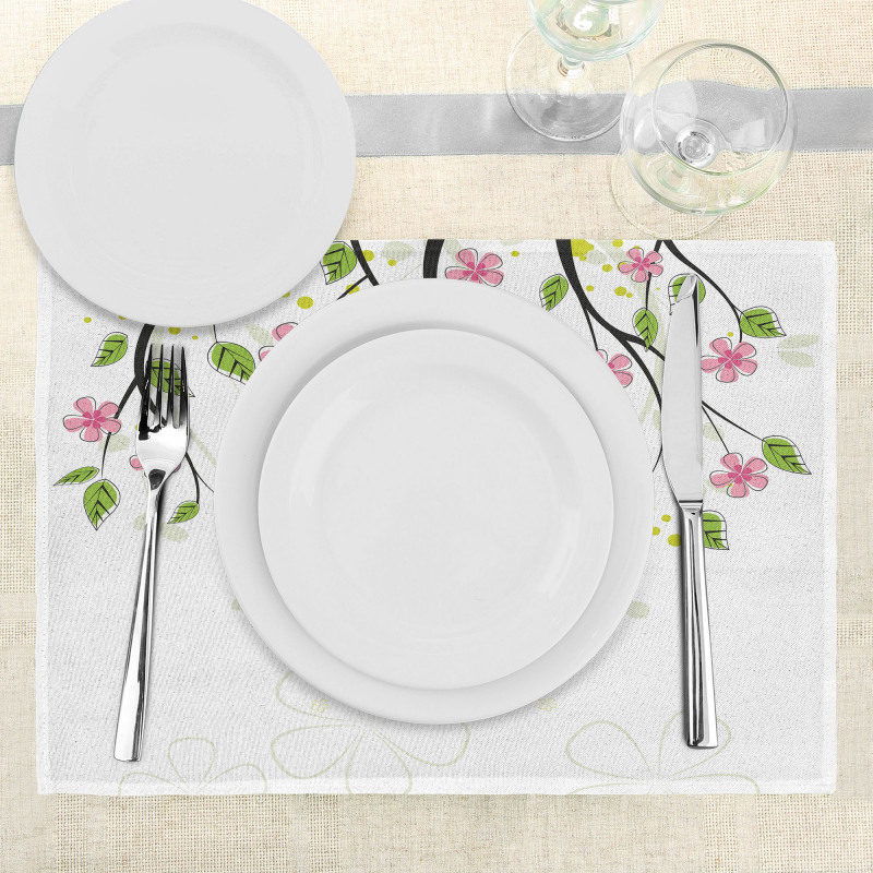 Branch with Flowers Place Mats