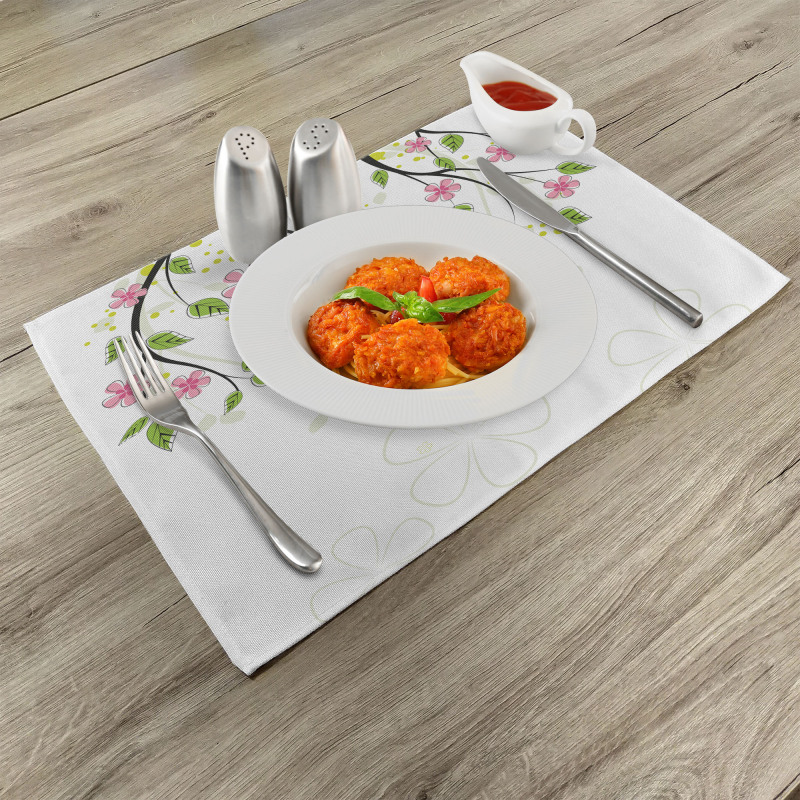 Branch with Flowers Place Mats