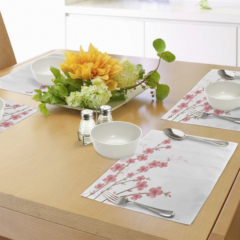 Cherry Blossom Artwork Place Mats