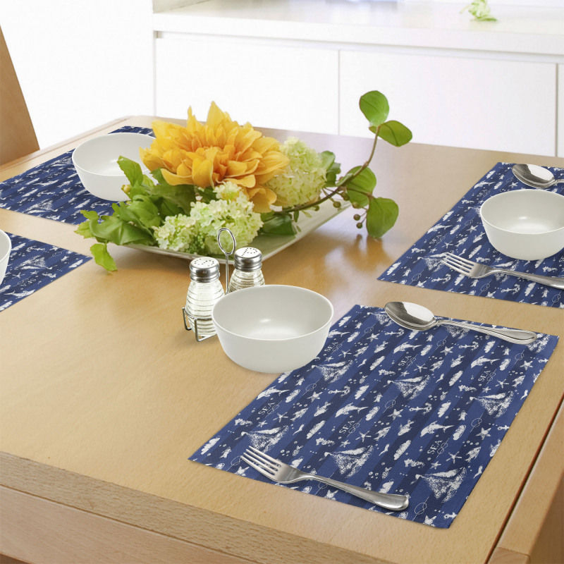 Grunge Anchor Ship Place Mats