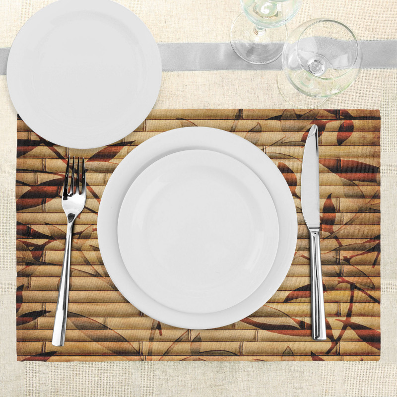 Bamboo Leaves Bohemian Place Mats