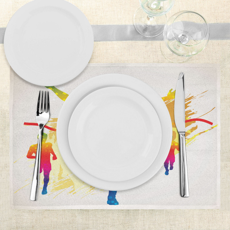 Silhouette Winner Man Place Mats