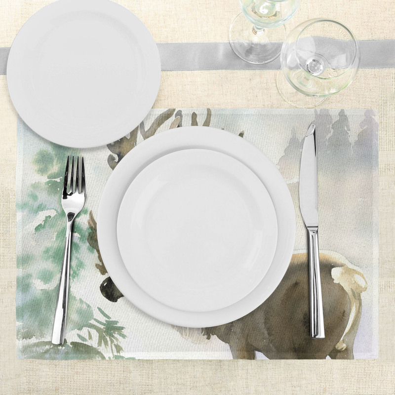Winter Forest Paint Style Place Mats