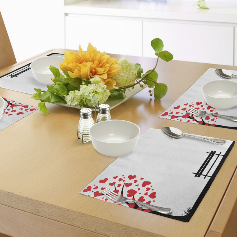 Tree HeArt Leaves Place Mats