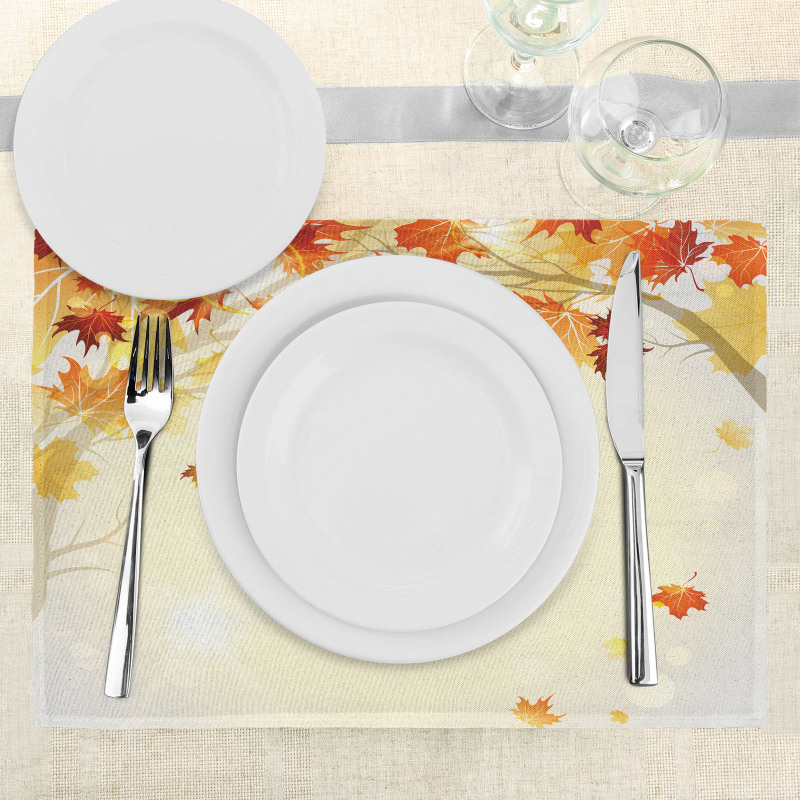 Autumn Leaves and Tree Place Mats