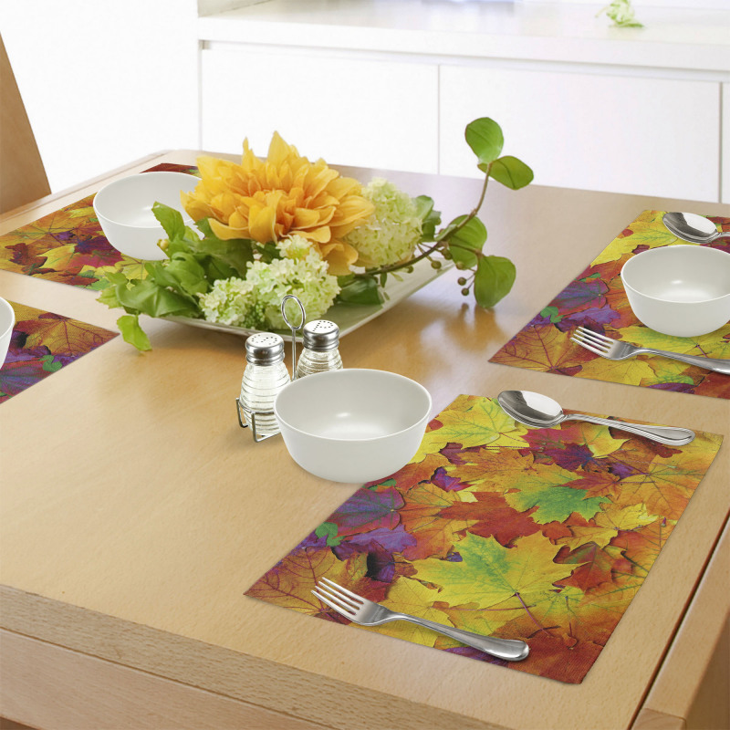 Colorful Maple Leaves Place Mats