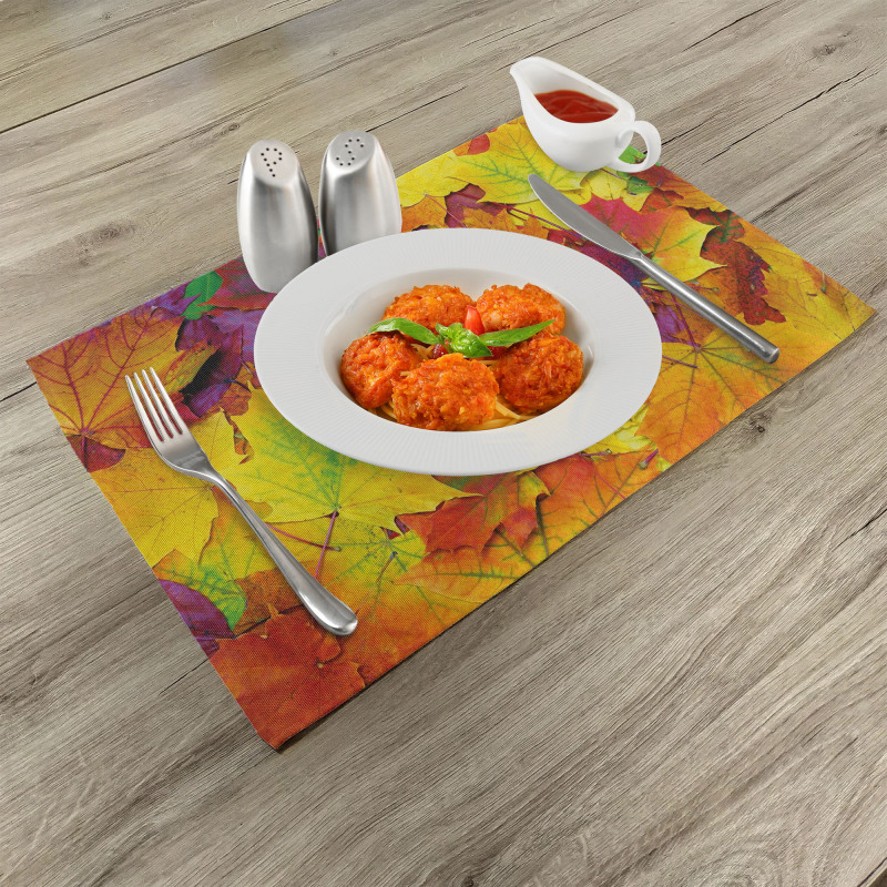 Colorful Maple Leaves Place Mats