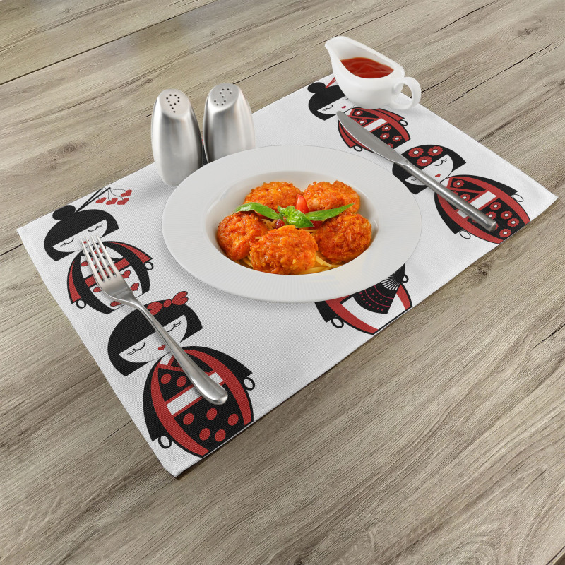 Geisha Dolls Folkloric Place Mats