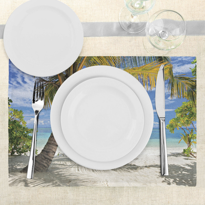 Palm Trees Coastline Place Mats