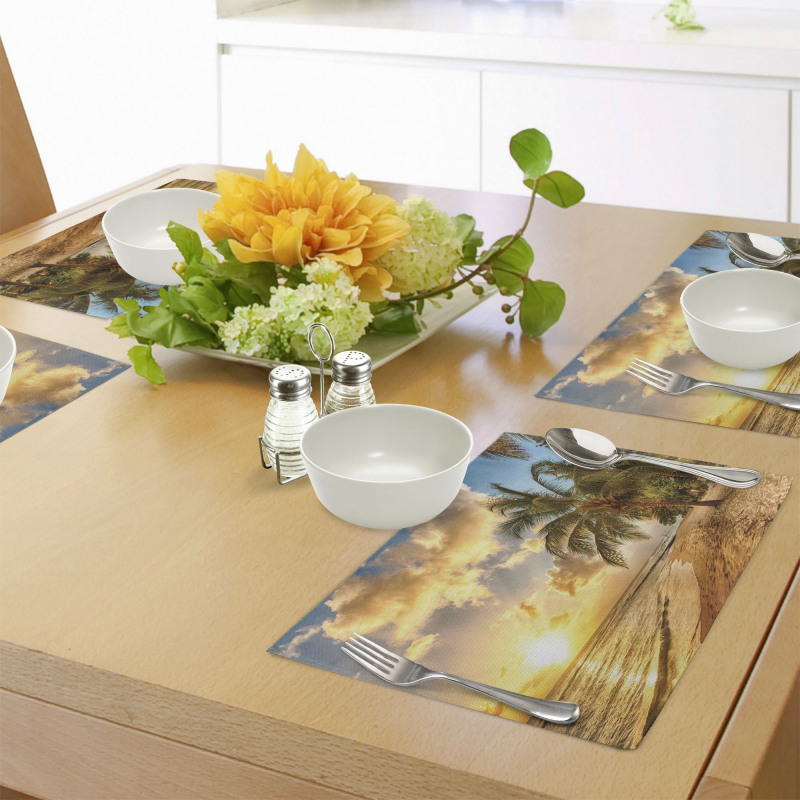 Exotic Sandy Beach Place Mats