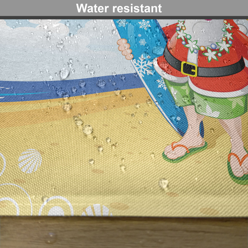 Santa on Beach Surf Place Mats