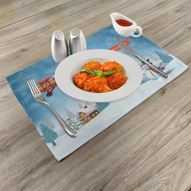 Santa Plane Snowman Place Mats