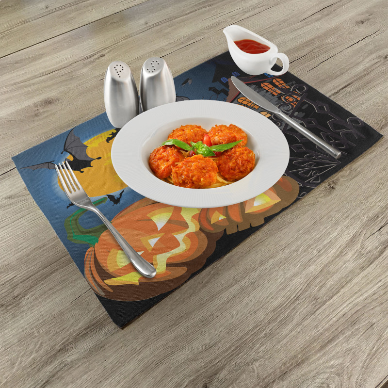 Moon Pumpkin Place Mats