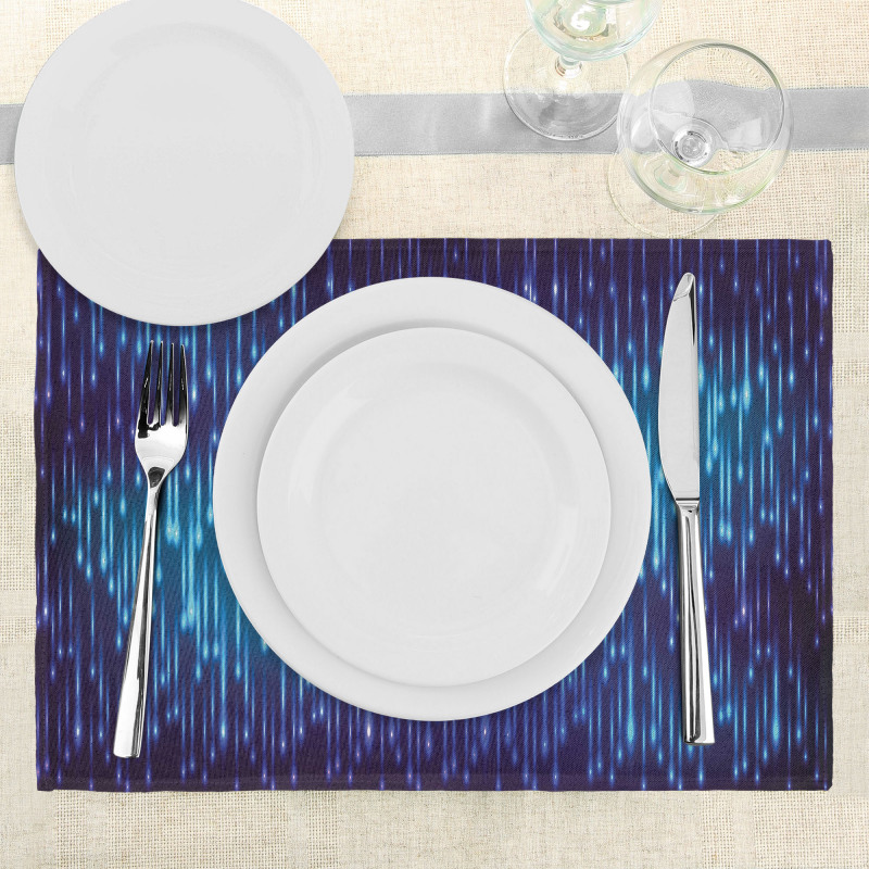 Cosmic Rain Effect Vivid Place Mats