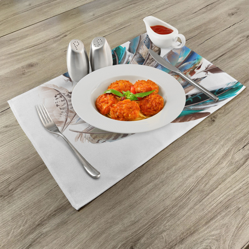 Contour Feather Fashion Place Mats